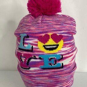 Emojione Love Fleece upper lined Winter Hat Pompom